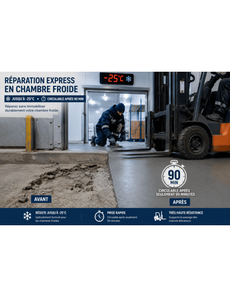 R17 -25°C : MORTIER DE RÉPARATION DE SOLS RAPIDE SPÉCIAL GRAND FROID -25°C