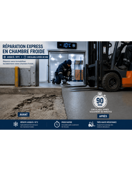 R17 : MORTIER DE RÉPARATION DE SOLS RAPIDE SPÉCIAL FROID -10°C